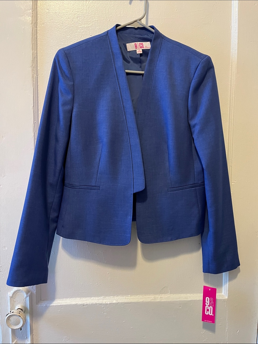 Tailored Royal Blue Open-Front Blazer by